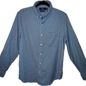 Vineyard Vines Slim Fit Gingham Plaid Flannel Tucker Button Down Shirt EUC